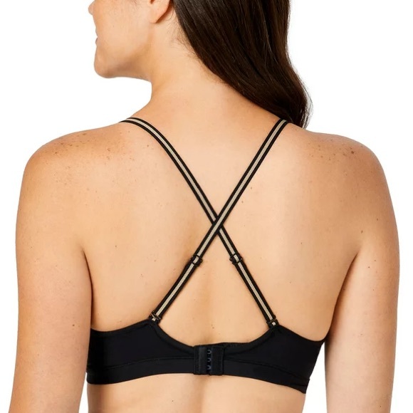 Kindly Yours Women's So Comfy Lightly Lined Micro Wire-Free Black Bra XL - Picture 10 of 13